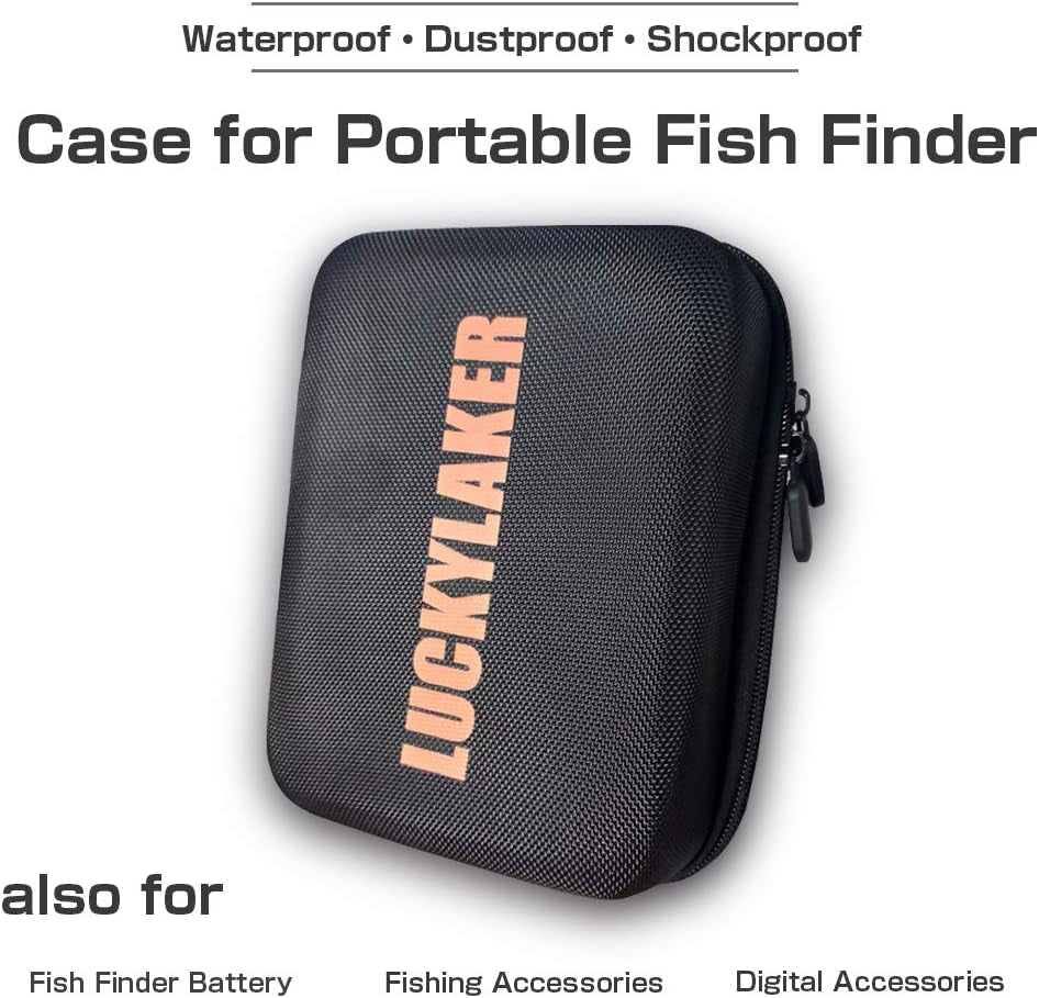 Hard Travel Case LAKER Handheld Fish Finder Boat Sonar Fishing Finders Transducer Kayak Fish Finder Waterproof for Ice Fishing