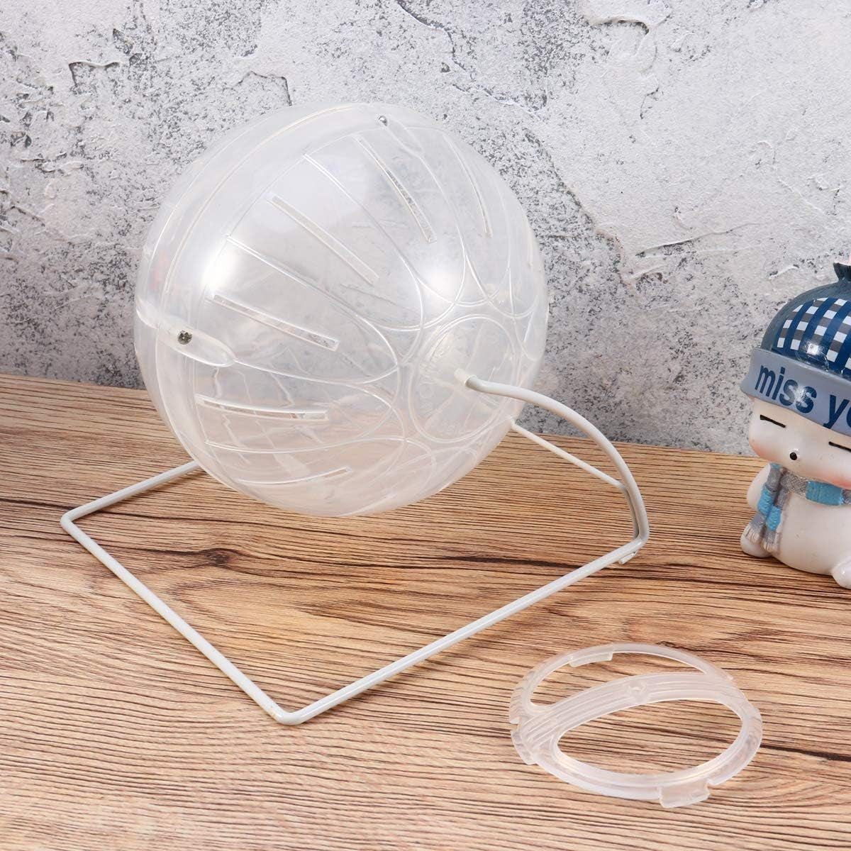 Multifunctional Hamster Running Exercise Run about Pets Transparent Hamster Wheel Dwarf Hamsters Gerbils Guinea Pigs Activity Toy Reduce Boredom Increase Fitness