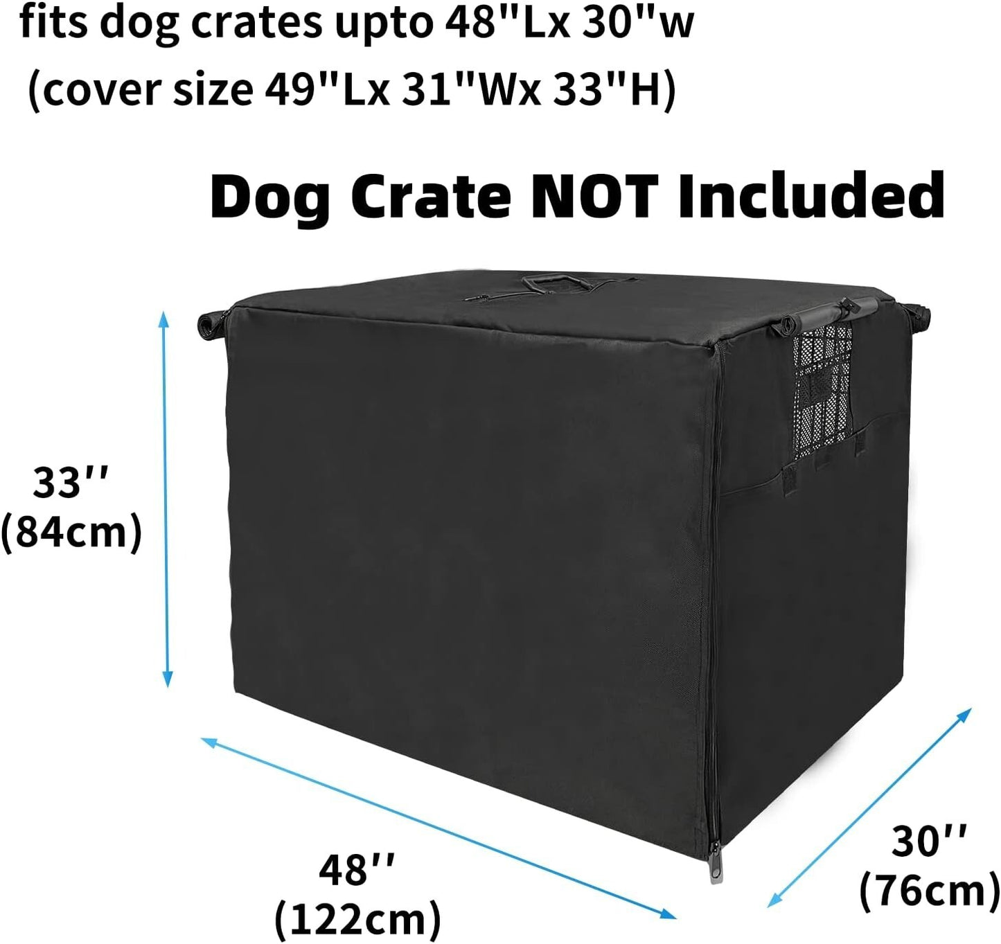 Dog Crate Cover Pet Kennel Cover for 48 Inch Wire Extra Large Dog Cage Black NEW
