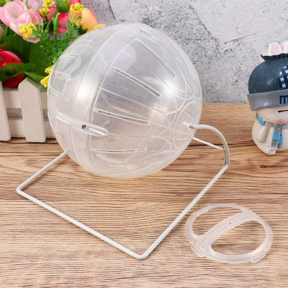 Multifunctional Hamster Running Exercise Run about Pets Transparent Hamster Wheel Dwarf Hamsters Gerbils Guinea Pigs Activity Toy Reduce Boredom Increase Fitness