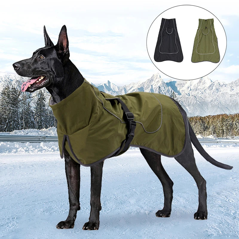 Clothes for Large Dogs Winter Warm Big Dog Vest Jacket Waterproof Pet Dogs Coat Greyhound Doberman Clothes for Medium Large Dogs