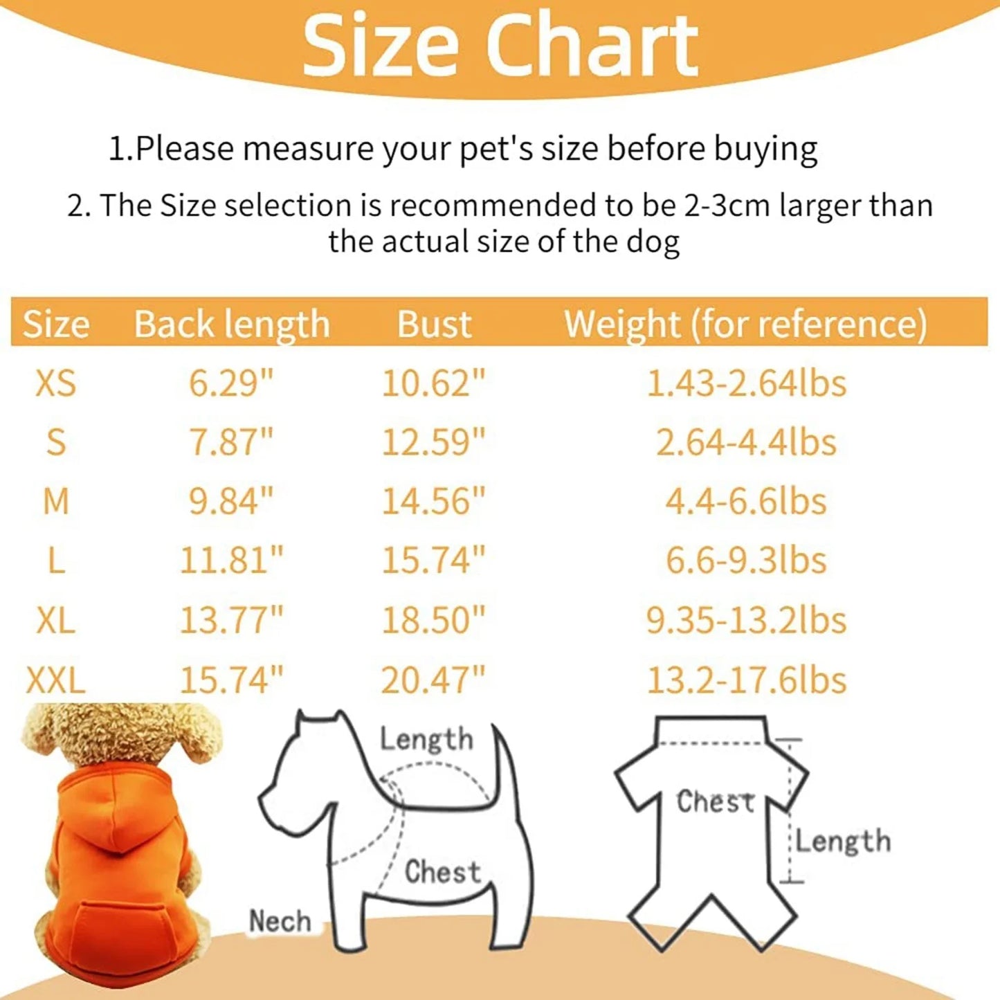 Dog Hoodie with Pocket - Fall Winter Warm Sweater Puppy Clothes Pet Sweaters for Small Dogs for Small Medium Dogs Dog Clothes Medium Size Dog Boy Girl Clothes for Pet Dog Cat Clothes for S