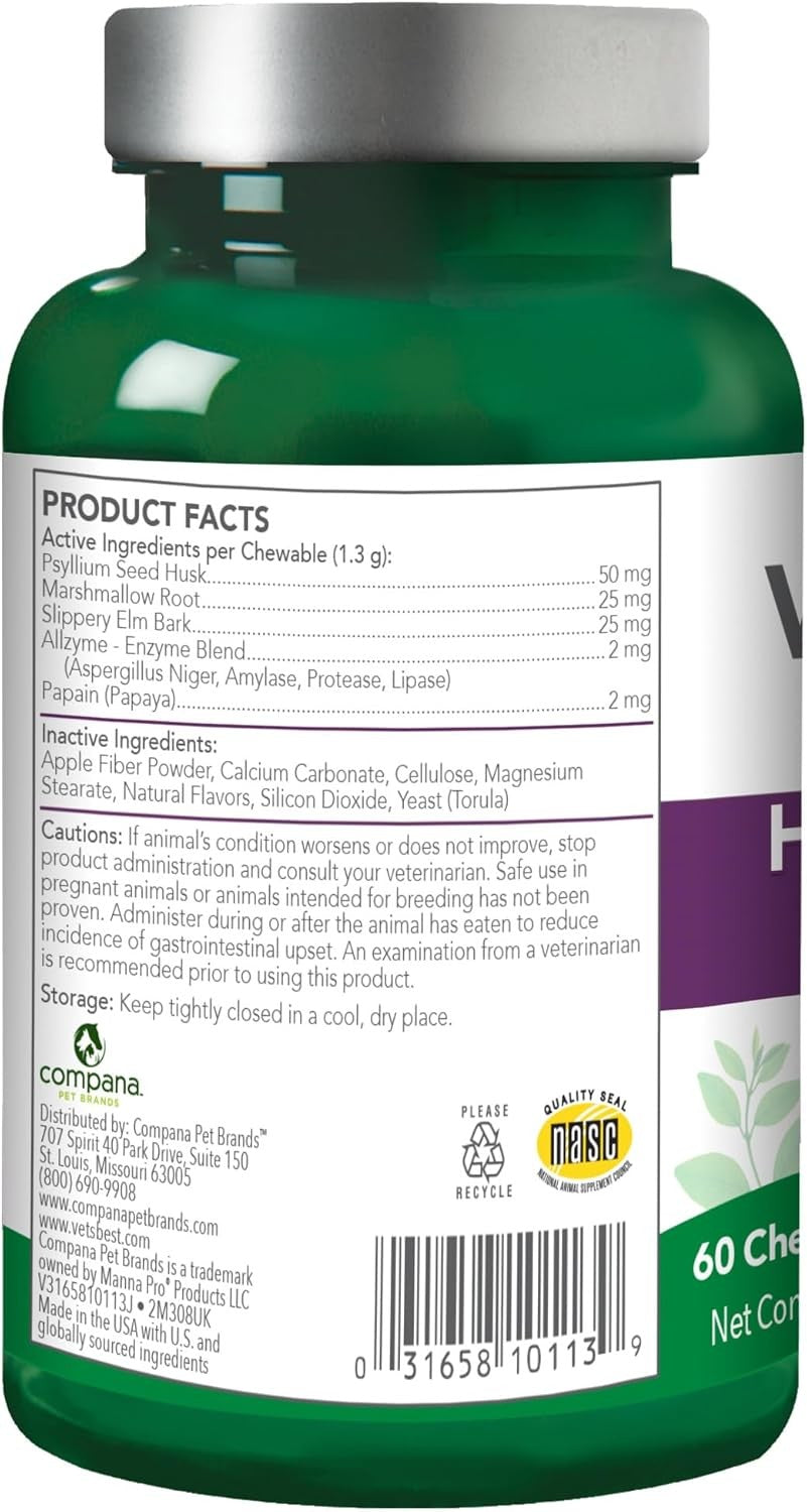 Cat Hairball Relief Digestive Aid, Vet Formulated Hairball Support Remedy, Hairb