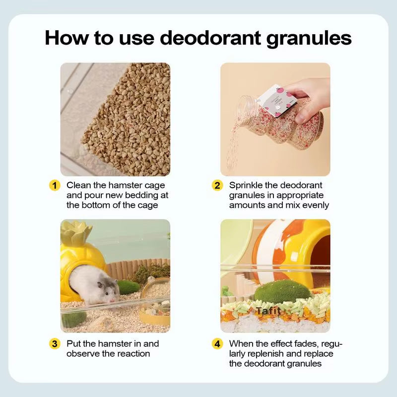 500Ml Hamster Deodorizing Granular Long-Lasting Small Pets Bedding Scented Nesting Habitat Decor Natural Hamster Bedding