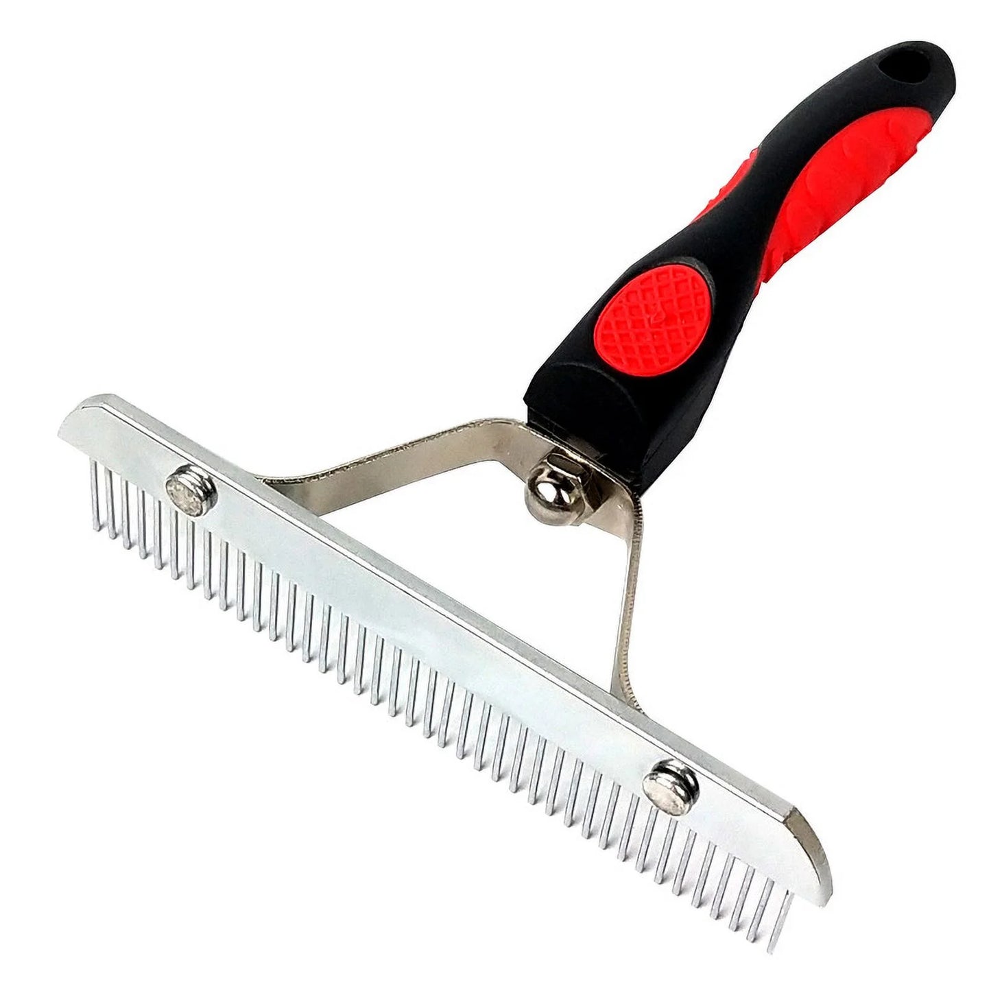 Dog Brushes for Grooming Large Dogs, Long Hair Dog Rake Pet Comb Pet Grooming Brush with Anti-Slip Handle,Steel Comb for Golden Retriever Husky German Shepherd
