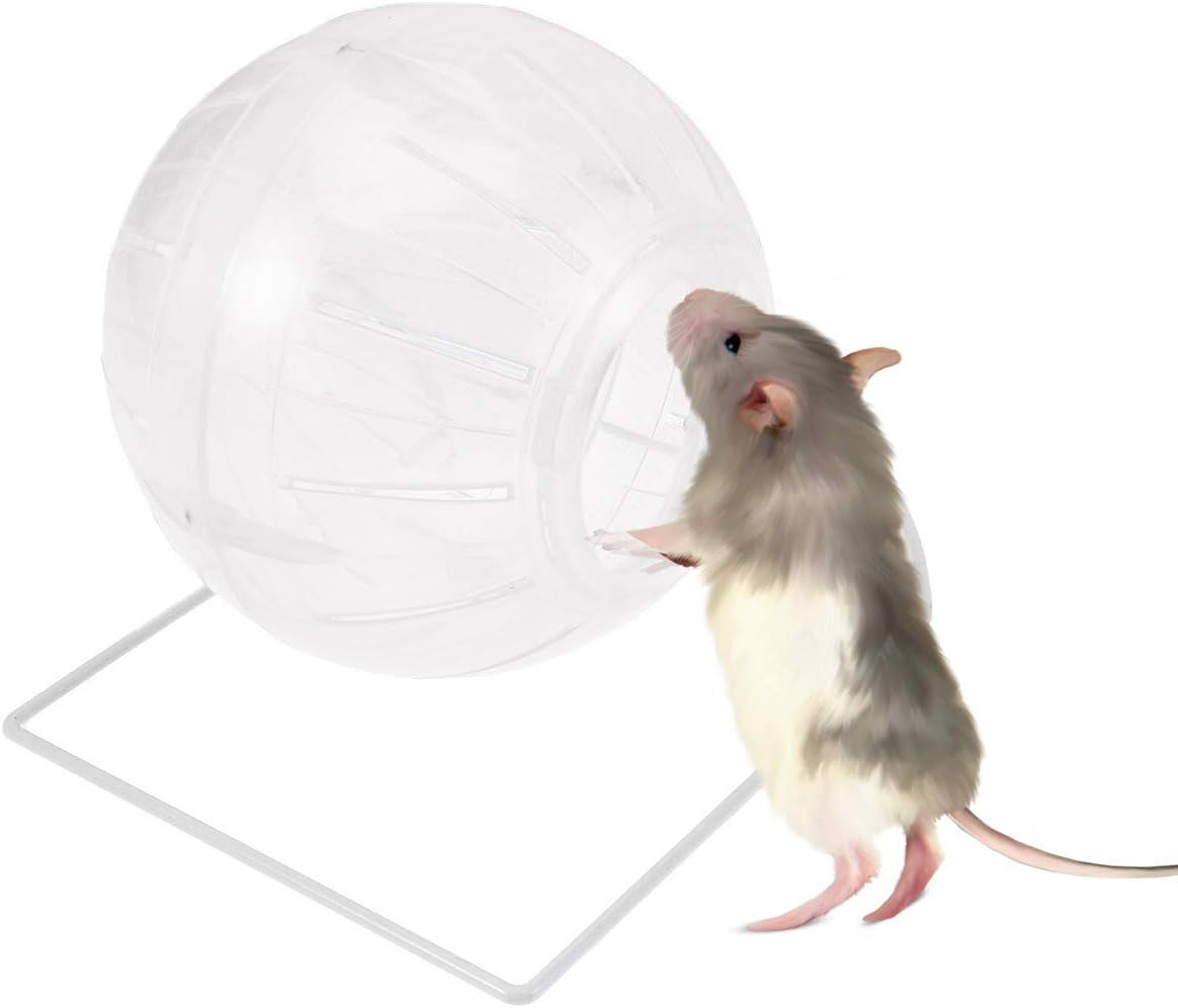 Multifunctional Hamster Running Exercise Run about Pets Transparent Hamster Wheel Dwarf Hamsters Gerbils Guinea Pigs Activity Toy Reduce Boredom Increase Fitness