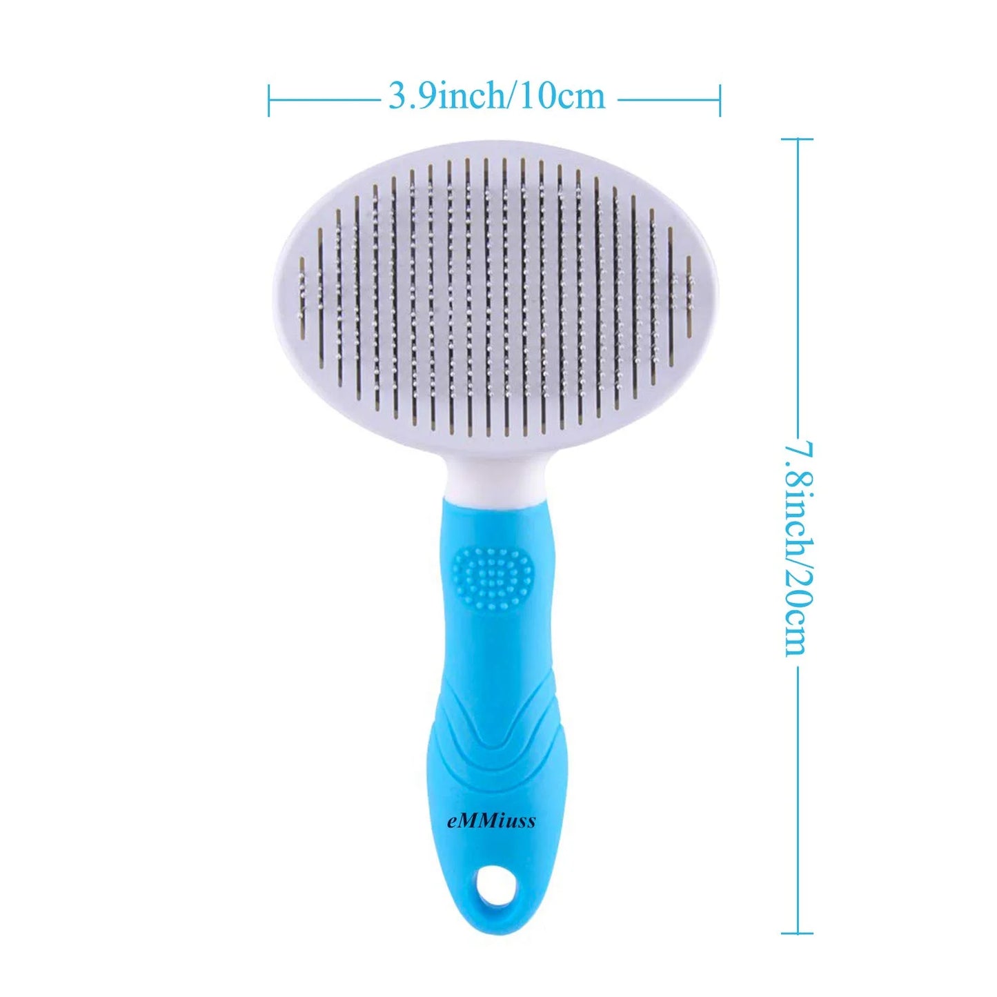 Cat Grooming Brush, Cat Brush for Shedding, Self Cleaning Slicker Brushes for Dogs Cats, Gently Removes Loose Undercoat, Mats Tangled Hair Slicker Brush for Pet Massage, Blue