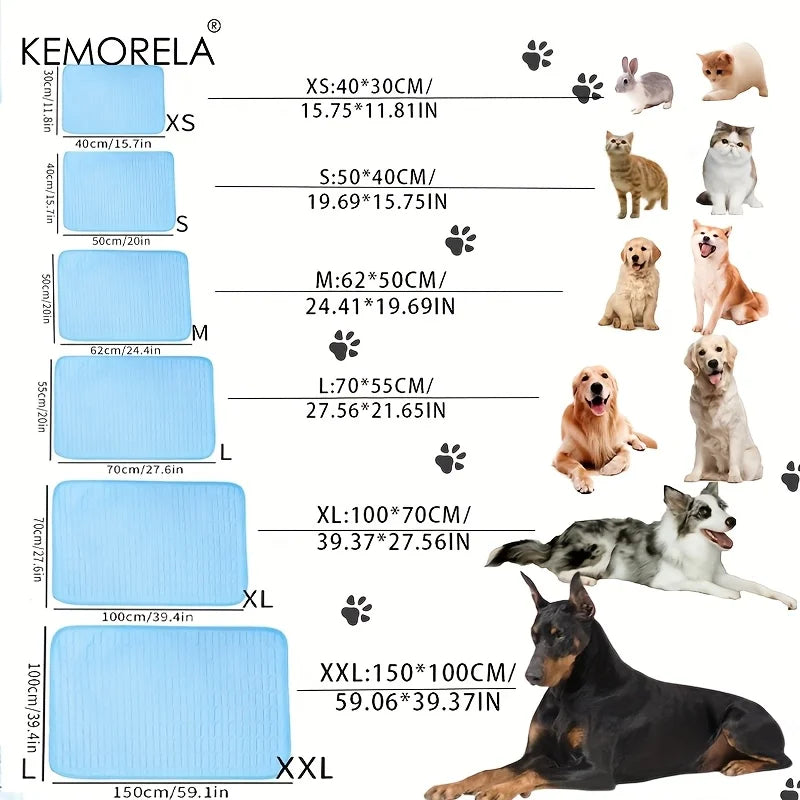 XXL Extra Large Dog Cooling Pad Latex Washable Mat with Non-Slip Bottom Portable Breathable Dog Cooling Mat for Summer
