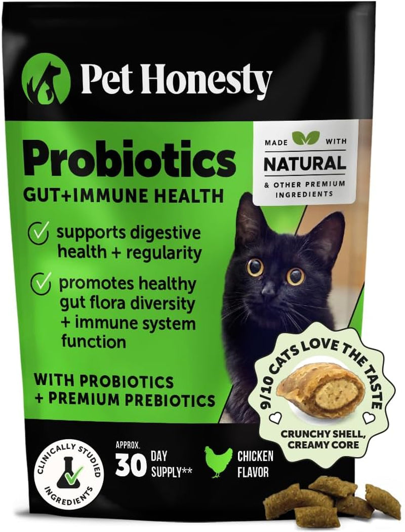 Cat Probiotics Gut + Immune Health Crunchy & Creamy Chews - Digestive Health, Su
