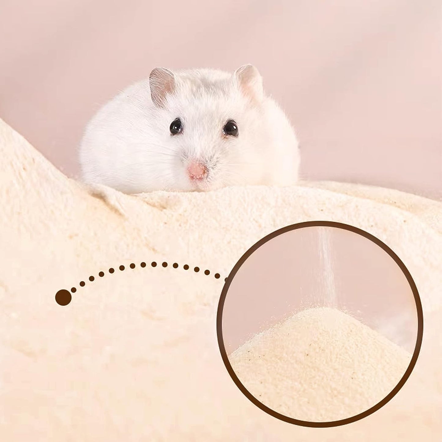 DR.DUDU Hamster Bath Sand, 6.6Lb Dust Free Desert Sand or Potty Litter Sand For