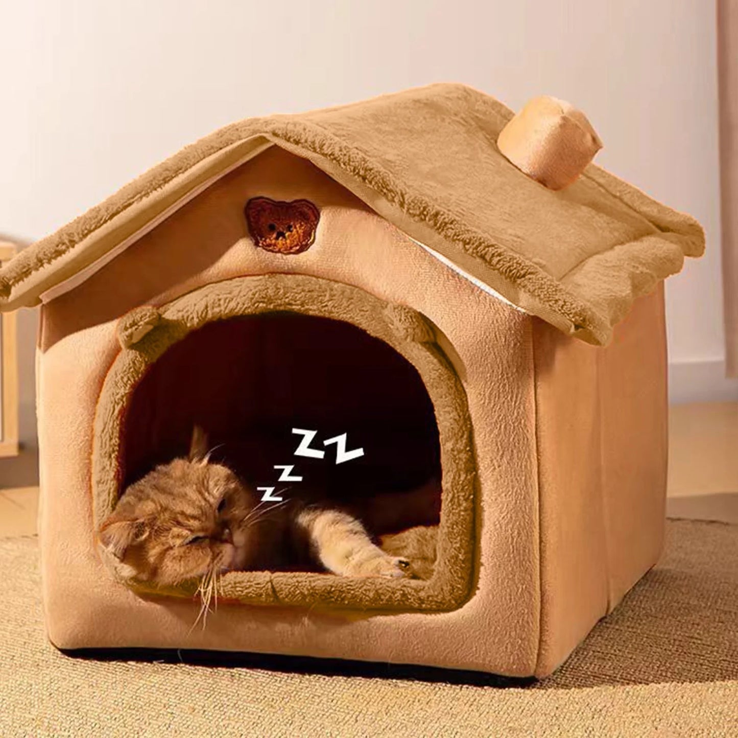Cat Bed Cave Foldable Dog House Kennel Bed Mat for Small Medium Dogs Cats Winter Warm Chihuahua Cats Den Pet Products Basket Puppy Cave Sofa