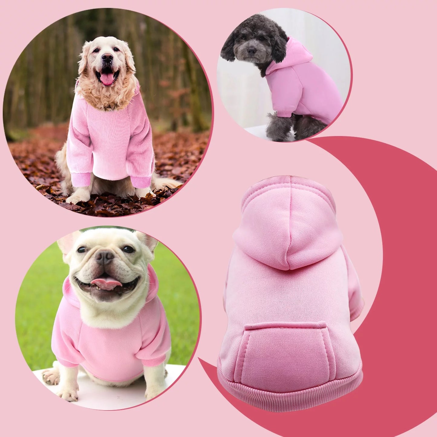 Dog Hoodie with Pocket - Fall Winter Warm Sweater Puppy Clothes Pet Sweaters for Small Dogs for Small Medium Dogs Dog Clothes Medium Size Dog Boy Girl Clothes for Pet Dog Cat Clothes for S