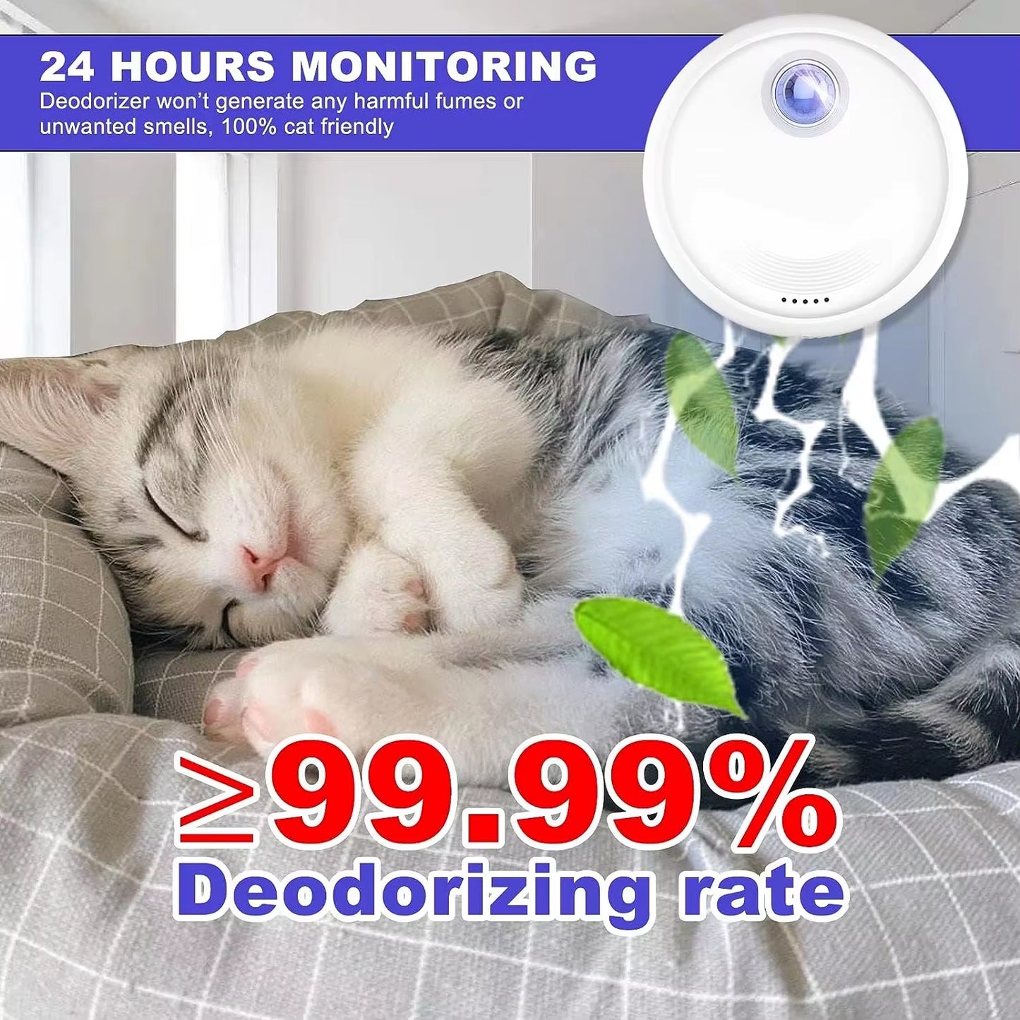 Smart Cat Odor Purifier Replacement for Cat Litter Box Deodorizer Pet Toilet Air Purifier Dog Cat Litter Deodorant Pet Supplies