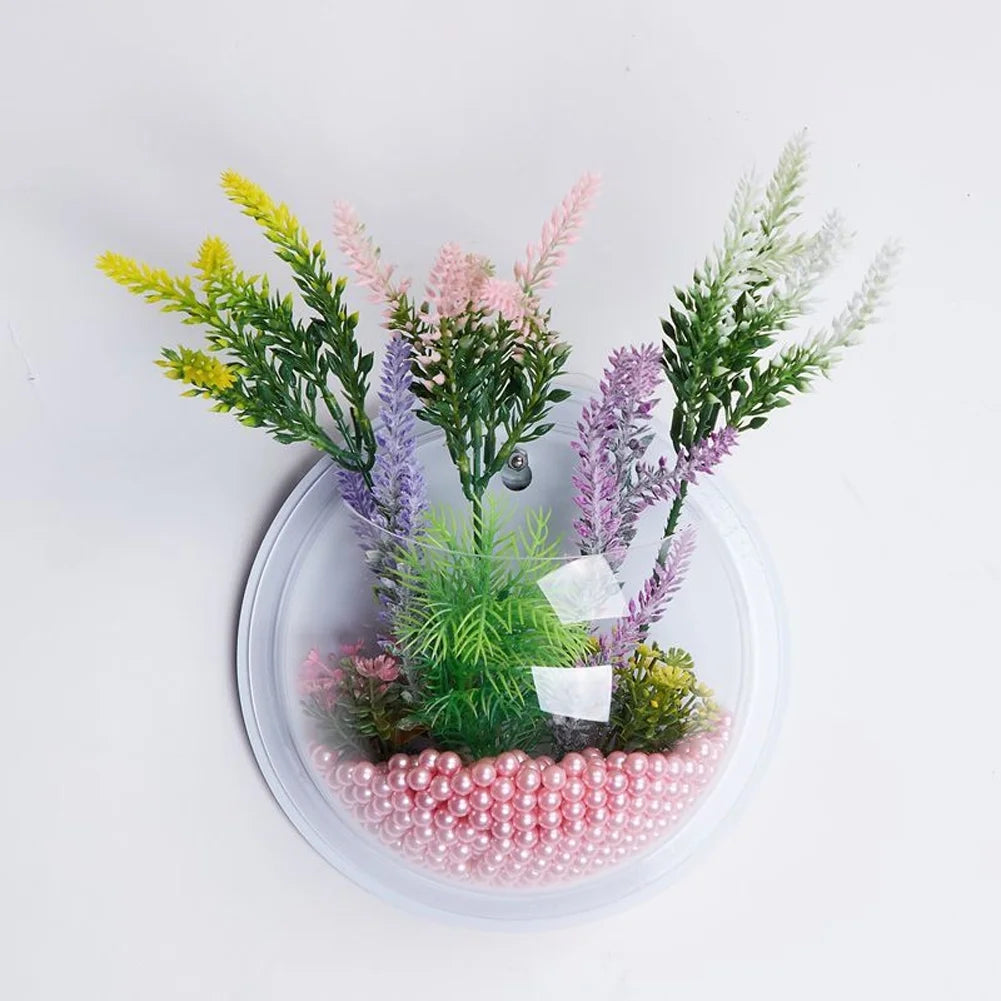 Wall Fish Bubble Wall Hanging Bowl Clear Acrylic Vase Flower Plant Pot Aquarium 6Inch