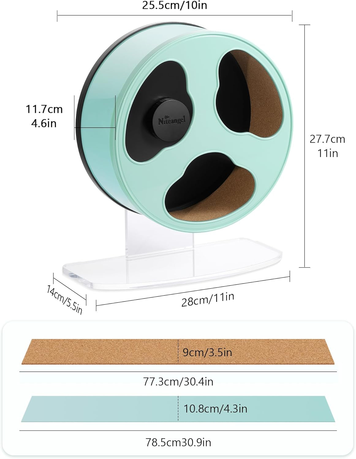Quiet Hamster Exercise Wheel - Clouds Series Hamster Running Wheels for Dwarf Syrian Hamsters Gerbils Mice or Other Small Sized Pets