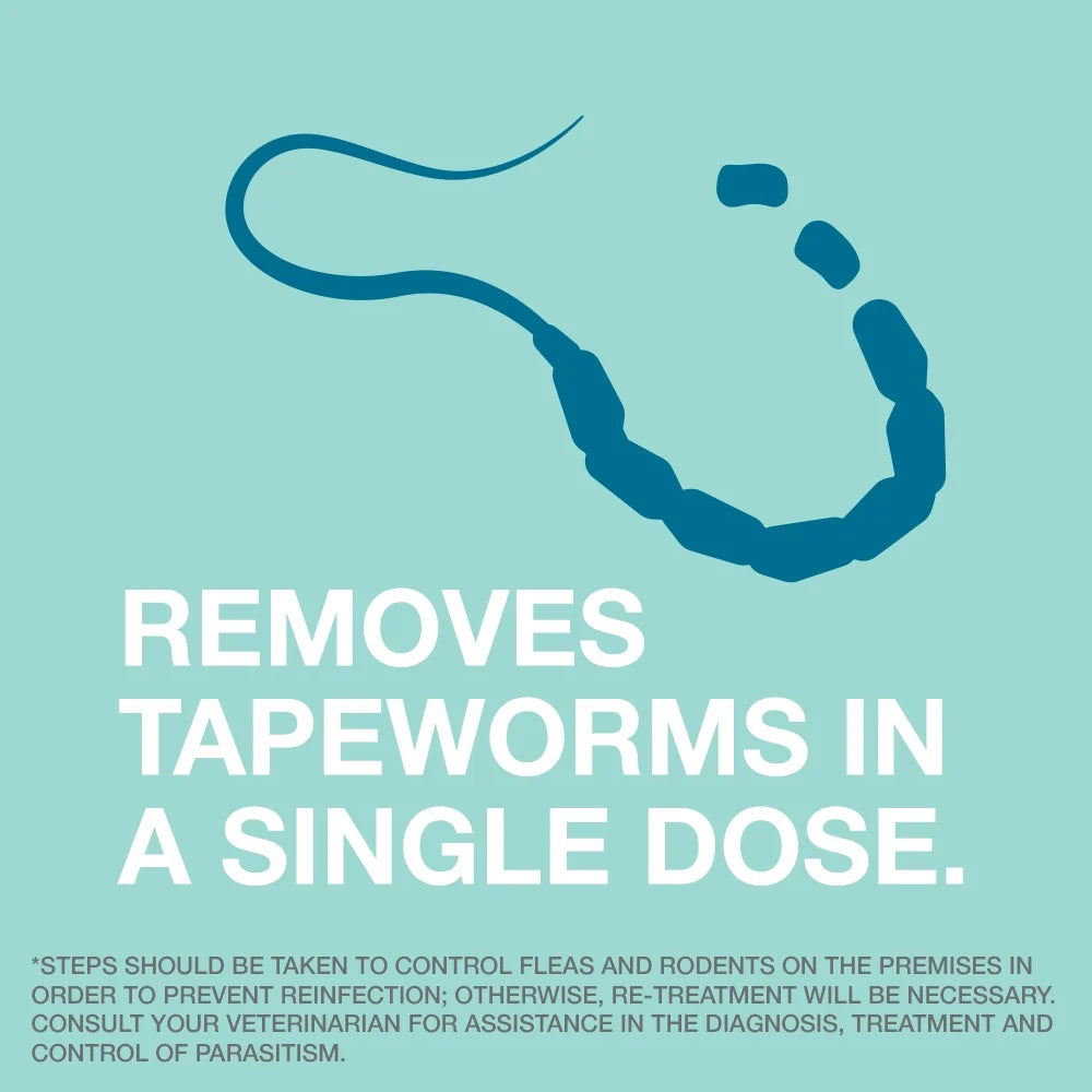 (4 Pack) Elanco Tapeworm Removal Dewormer for Cats, 3 Tablets Praziquantel