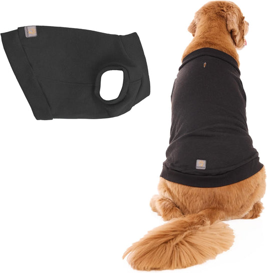 Casual Stretch Comfort Cotton Dog Sweatshirt Sweater Vest for Small Dogs, Medium Dogs, Big Dogs (X-Small, Black)