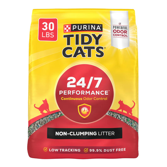 Purina  Non-Clumping Litter, 24/7 Performance Odor Control Formula, 30 Lb Box