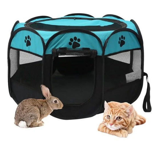 Portable Foldable Pet Tent Playpen Fence Puppy Pen Soft Kennel Cat Cage Safe Guard Indoor Outdoor