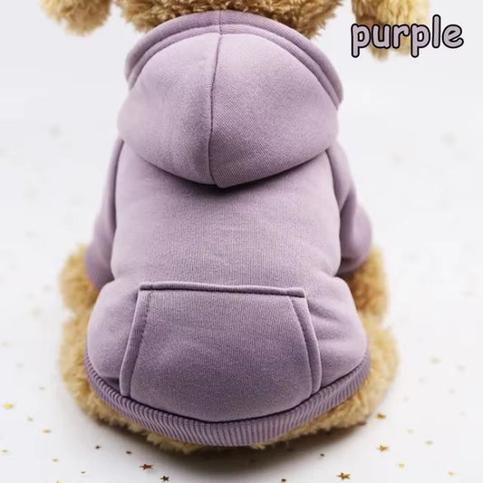 Solid Dogs Hoodies Pet Cat Pocket Sweatshirt Puppy Warm Coat Dogs Jackets Sweatshirt Cat Costume Cotton Outfits Pet Clothes Robe