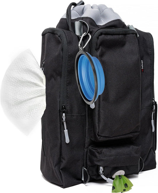 Ultimate Dog Travel Bag - Dog Bags for Traveling with Multi-Function Pockets for Dog Travel Accessories, Water Bottle Holder