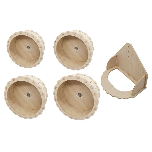 Hamster Wooden Running Wheel Toys Exercise Wheels for Gerbils Syrian Hamster