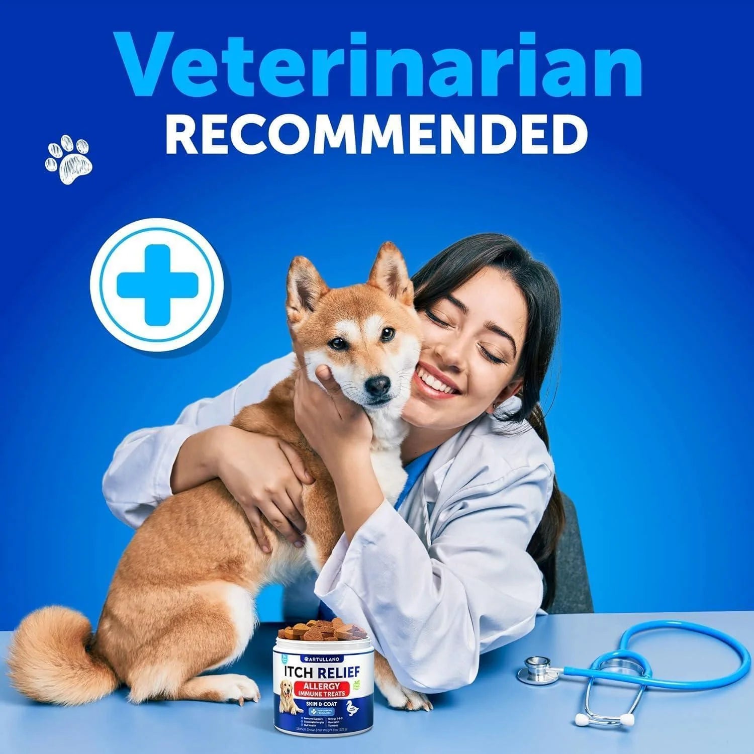 Dog Allergy Relief Chews Itching Skin Relief for Dogs Fish Oil Omega 3