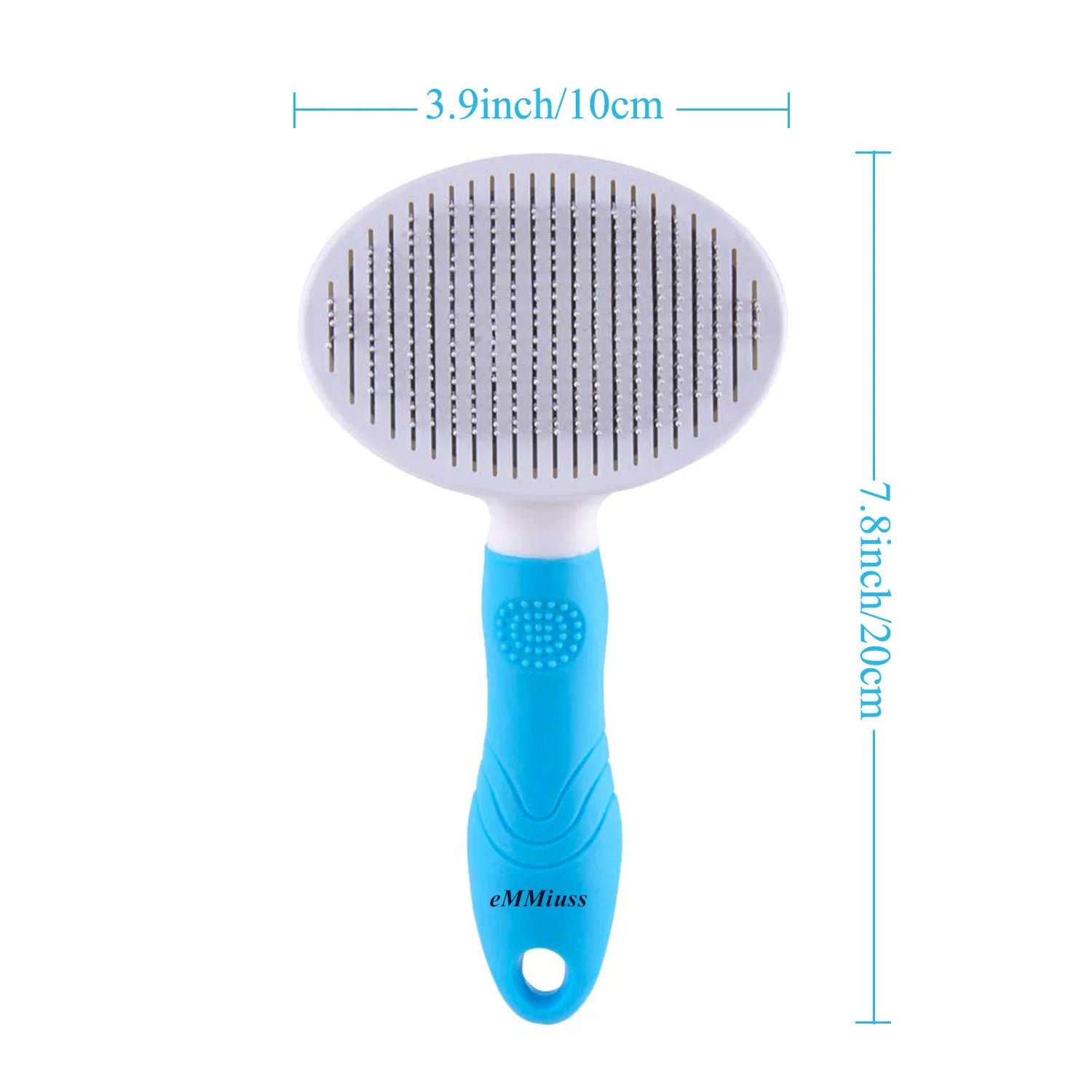 Cat Grooming Brush, Cat Brush for Shedding, Self Cleaning Slicker Brushes for Dogs Cats, Gently Removes Loose Undercoat, Mats Tangled Hair Slicker Brush for Pet Massage, Blue