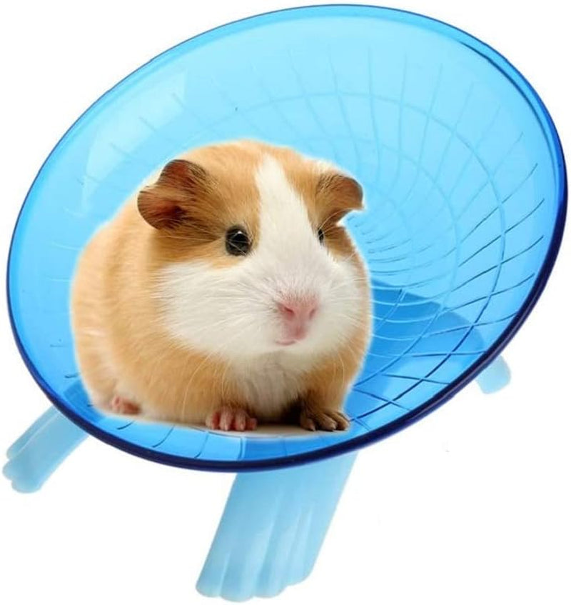 d Hamster Flying Saucer Wheel Silent Running Spinning Wheel Toy for Dwarf Hamster Gerbil Mouse Rat Mice (Blue)