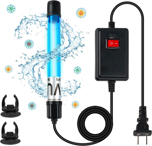 11W Aquarium UV Light Algae Remover for 55-150 Gallon Fish Tank Green Machine