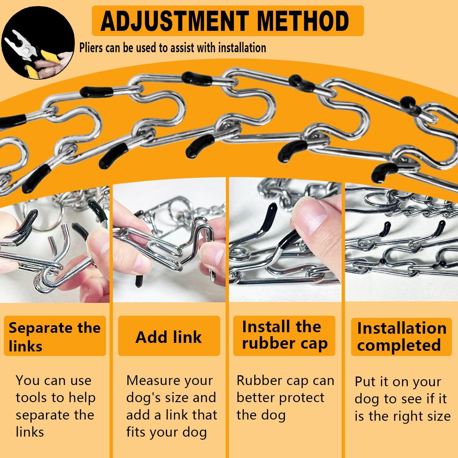 Quick - Release Dog Collar, Metal Leash Collar for Small Dogs, Medium Dogs, Large Dogs (XL(23-26" Neck))